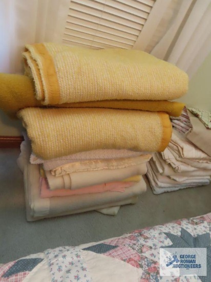 Variety of throws and blankets