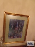 Lady in flower garden print. No shipping!