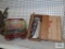 Sunbeam popcorn machine, Home-Aid ice cream freezer with box, and Schick Buff-all electric furniture