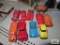 Plastic metal and rubber cars and plastic donkey