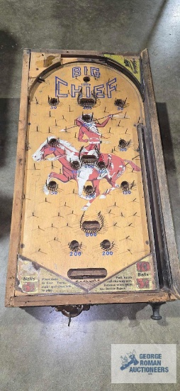 Big Chief pinball game, not complete