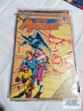 Comic books including Street Fighter, Justice Machine, Grendel, Merlin Realm and Roach Mill