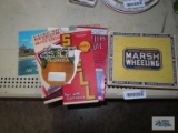 Vintage maps and cigar box