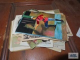 Vintage advertising cards and postcards