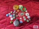 Variety of advertising buttons