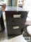 Two drawer legal size file by Hon, ironing board, and bed frame