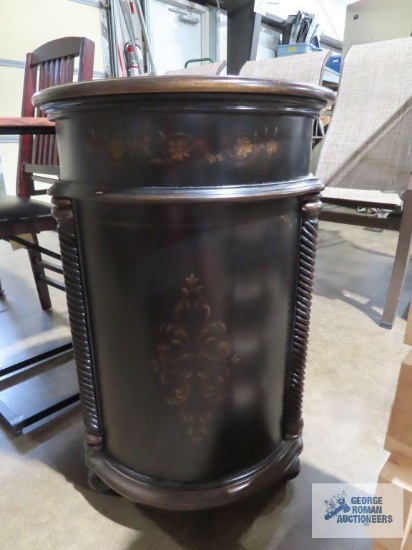 Decorative painted occasional table with storage and drawer