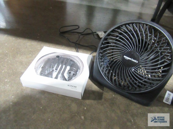 Amazon basics fan and miniature sweeper accessories