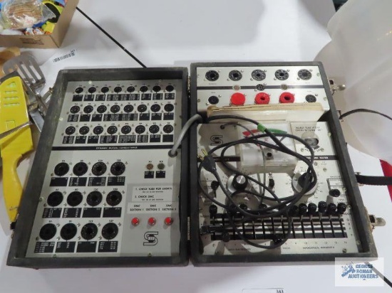 Seco model 107C electrical tube tester with part number TC28-4 complete setup data flip chart index