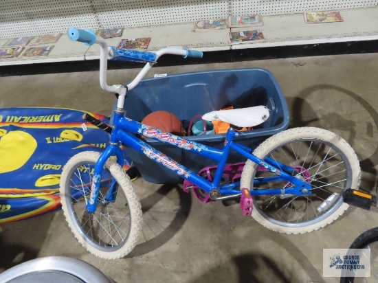 Puffy Sea Stars girl's blue bicycle