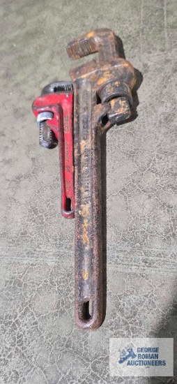 Ridgid 14 inch pipe wrench and Sears 8 inch pipe wrench.