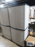 Workforce two-door plastic storage unit
