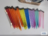 Assorted knitting needles