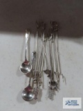 Wallace sterling miniature spoons and Hors d'ouevre forks