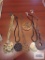 Costume jewelry cloth or leather like necklaces