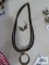 Braided necklace with 925 pendant and clasp. includes 925 earrings