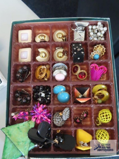 Costume jewelry clip on earrings