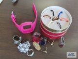 Variety of rings, watch band, and interchangeable ring