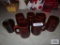 Brownware mugs and canister with locking top