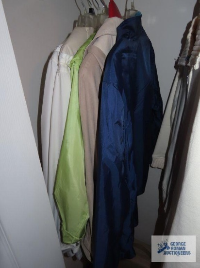 Variety of ladies jackets, sizes medium and large