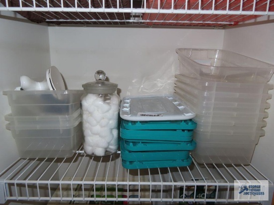 Small plastic storage totes with lids