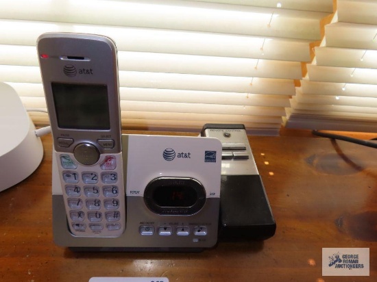 AT&T telephone and vintage remote control