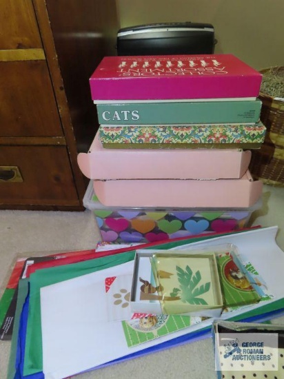 Variety of cardstock and other wrapping supplies