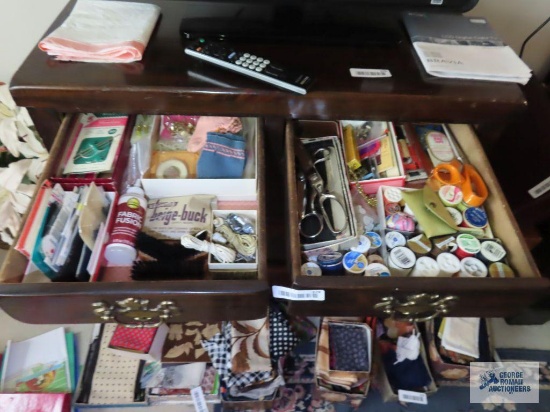 Variety of sewing supplies