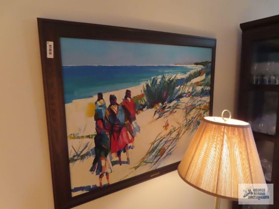 Women on the Beach oil on canvas by Pat Davis