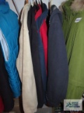 Variety of ladies jackets, sizes petite medium, medium and large