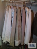 Variety of ladies suit jackets and coats, sizes petite medium, medium, petite small, and others