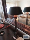 Decorative metal candlestick lamp