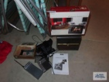 Polaroid Super Color Pack Land Camera with case, Panasonic vintage pocket radio model RF-619,