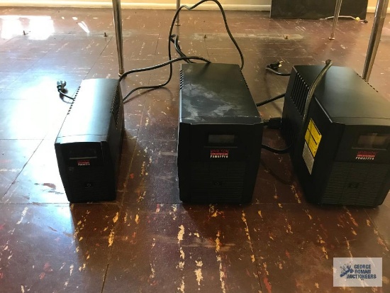 (3) THREE MARUSON UPS SYSTEMS POWER PRO SURGE PROTECTORS. SOLD SUBJECT TO CONFIRMATION.