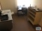 METAL DESK, SHELF, TABLE, (2) FILING CABINETS) AND CONTENTS OF ROOM.