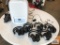 HALO FX SALT MACHINE. (6) WIRELESS HEADSETS. LIGHTING SYSTEM.