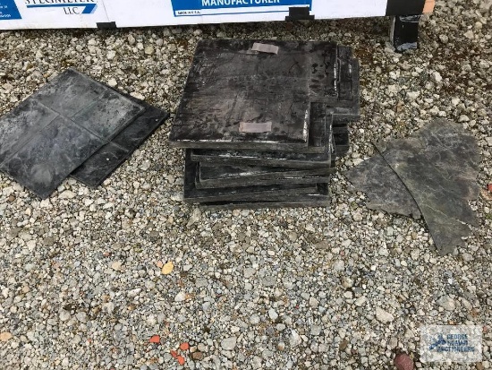 (13 PIECES) INCRETE SYSTEM SLATE STAMP SET. 9 STAMPS. 2 SKINS. 2 TOUCH UP MATS.