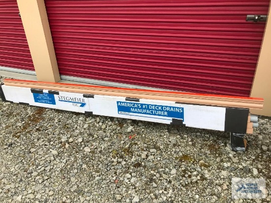 (2 BOXES) STEGMEIER SUPER DRAIN. TAN. 8 PIECES PER CARTON. 10' SECTIONS.