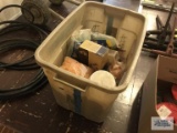 PLASTIC TOTE AND SPACERS