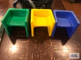 (3) CHILDREN'S PLASTIC BOOSTER SEATS.