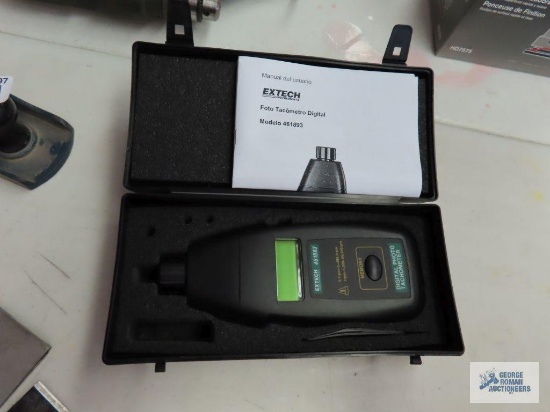 Extech instruments model 461893 digital photo tachometer. Battery compartment will need cleaned