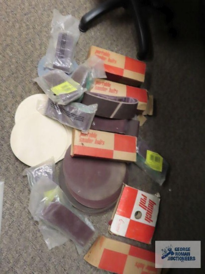 Belt sander belts, disc sanding paper, etc.