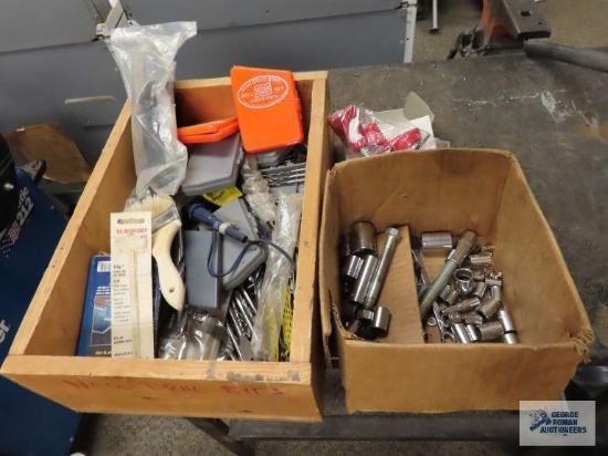 Drill bits, sockets, cable ties, drill bit cases, etc.