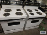 Three Hotpoint electric ranges