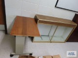 Roll about computer stand and display case