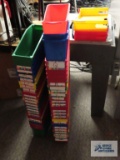 Classroom Library book bins / small with stationary organizers and heavy duty table