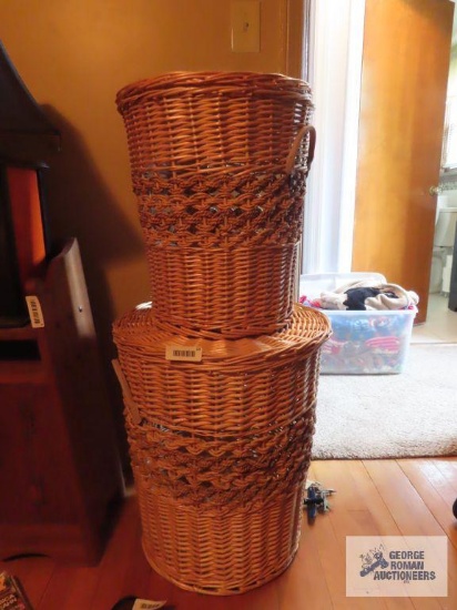 Two wicker hampers