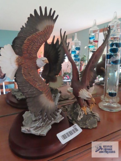 1993 and 1986 Homeco ceramic eagle figurines