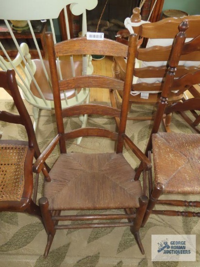 Rush bottom rocking chair
