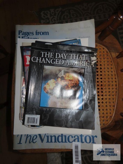 The Vindicator pages from history and 9/11 memorabilia magazines